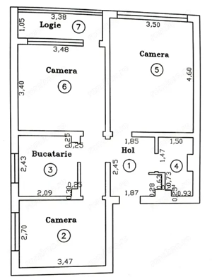 Apartament 3 camere, 53 mp, Compexul studentesc