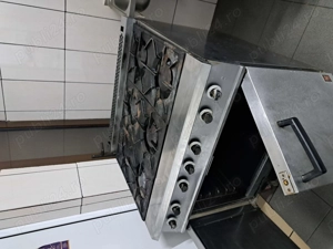 Aragaz profesional 6 ochiuri+cuptor  - imagine 3