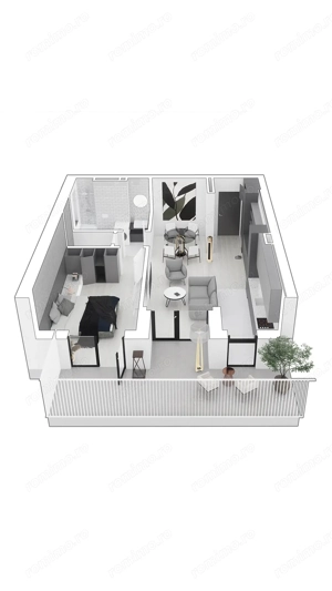 Apartament nou cu 2 camere  izolatie cu vata bazaltica  facilitati premium. - imagine 7