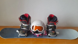 Placa snowboard 115 cm + Legaturi + Booti 21 + Casca size S + Ochelari
