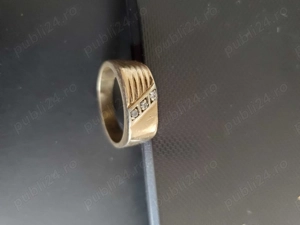 Inel 14 k 3 diamante - imagine 2