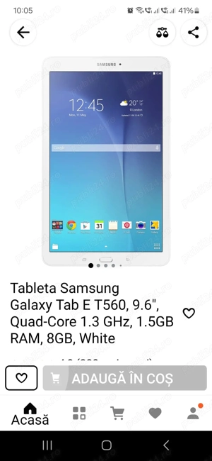 tableta Samsung Galaxy Tab E T560 9.6" - imagine 2