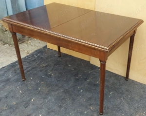 Masa Vintage cu ornamente; Masa pentru living cu blat 122x76 cm