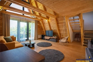 Eleganta,echipata casa A Frame,1.200 mp teren,deschidere Piatra Craiului,Moieciu, Brasov