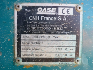 Excavator pe șenile CASE CX 225 - imagine 5
