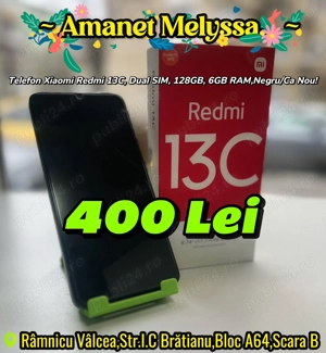  Telefon Xiaomi Redmi 13C,Negru Ca Nou!