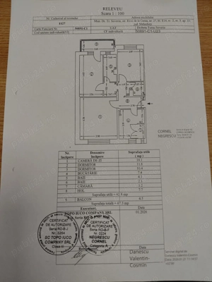 Vand apartament 3 camere decomandate Zona Hotel Traian