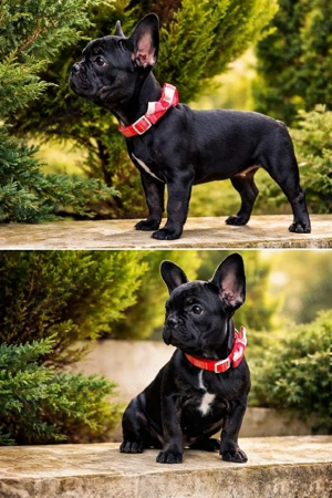 Bulldog Francez Negru Solid - imagine 2