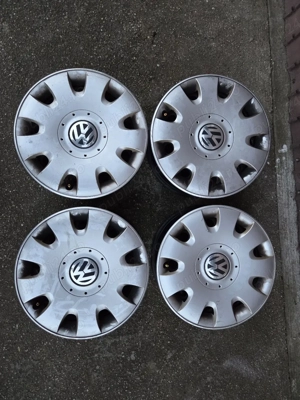 jante pe 15 cu capace 5x112  VW Audi Skoda Seat
