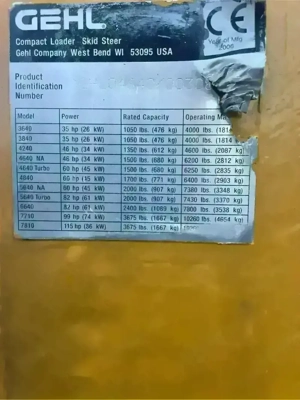 bobcat gehl 4640 turbo - imagine 2