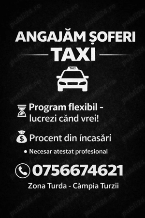Angajam Soferi Taxi Turda-Campia Turzii