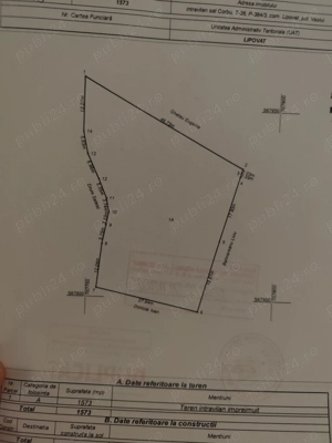 Vând teren intravilan in loc. Corbu, com. Lipovăț, județ Vaslui 