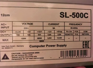 Sursa Inter-tech SL-500C 500W, 2x SATA, 2x Molex, 1xCPU 4-pini