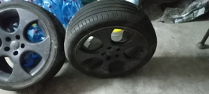 Vând jenti aluminiu cu cauciucuri de vara