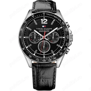 Ceas Tommy Hilfiger barbatesc 1791117 (Luke), carcasa inox, 46mm, curea neagra piele naturala