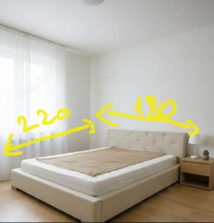 Pat dormitor 180 220 si coltar 