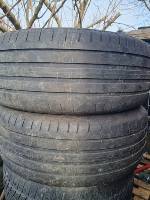 4 cauciucuri 235 55 17 cu jante de aliaj 5x112 de volswagen  - imagine 5