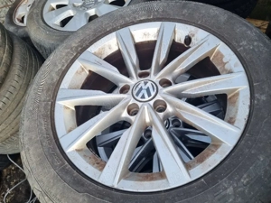 4 cauciucuri 235 55 17 cu jante de aliaj 5x112 de volswagen  - imagine 3