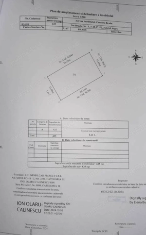 Teren intravilan 435 mp in Bradu