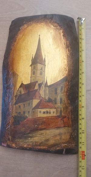 Tablou Pictura Pe Lem - Biserica Evanghelica Sibiu 