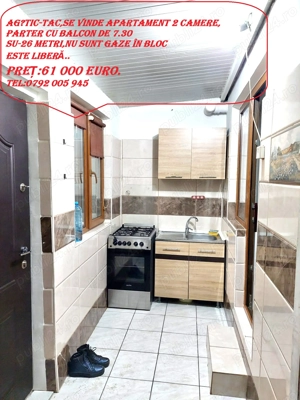 tic tac-2 camere parter cu balcon de 7 metri.
