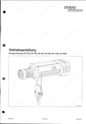 Pod rulant DEMAG 10 tone, 17 metri, fabricat 2008 - imagine 3