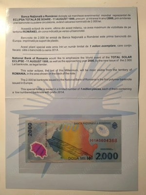 Bancnote colectie eclipsa totala de soare