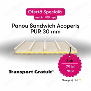 Panouri Sandwich - Transport GRATIS pentru minim 100 mp - Depozit Panoterm - imagine 2