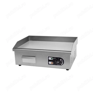Grill electric cu plita neteda 50 cm din otel inoxidabil