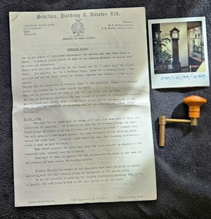 Ceas de podea cu pendul si 2 greutati Sinclair Harding - imagine 5