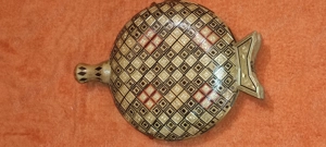 plosca din lemn decorativa ( albania ) impecabila ( am pierdut dopul ) 