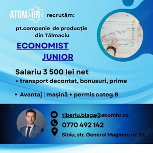 Atom HR angajează Economist Junior! 
