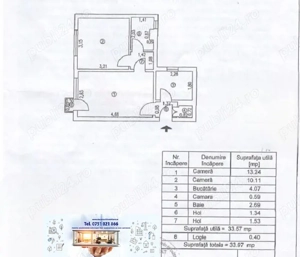 Apartament cu 2 camere în Micro 38, zona Școlii Nr. 31.