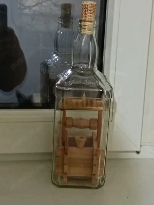 Sticlă artizanală cu fântână din LEMN DE PRUN   Piesă de colecție (Iași)