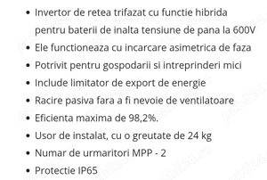 Invertor hibrid trifazic 8kwp, INVT BD8KTR-RH3 - imagine 2