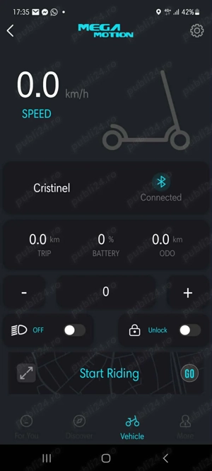 Trotinetă Electrică Mega Motion M5 - Model 2021 - Stare Foarte Bună - imagine 4