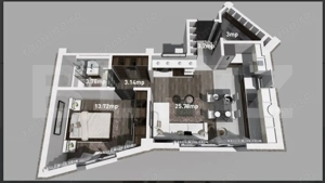 Apartament 2 camere, 53 mp, zona Bucium Aleea Domenii - imagine 10