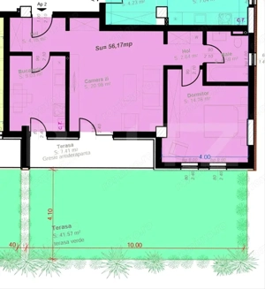 Apartament 2 Camere cu Terasă 49 mp | Zona Aradului | Parter