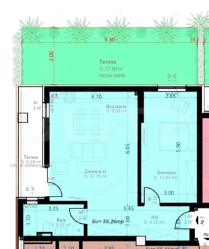 Apartament 2 Camere Open-Space | Terasă 28 mp | Zona Aradului