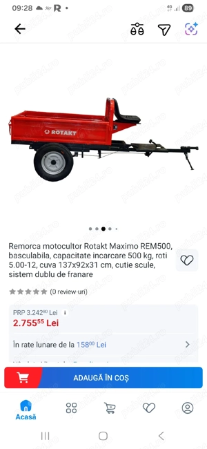 remorcuță motocultor ROTAKT - imagine 5