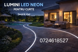 Montaj lumini led neon pavaj interior case