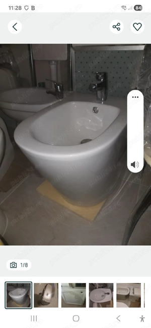 Bideu modern pe pardoseală