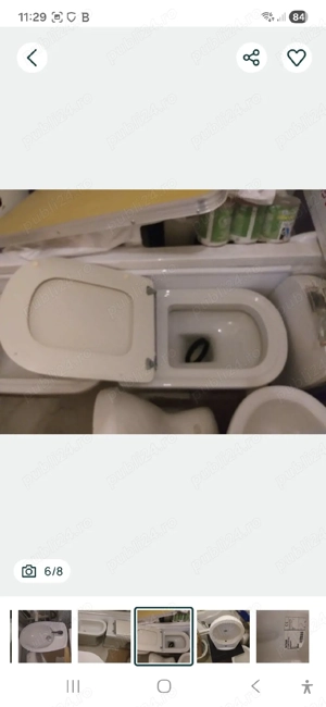 Set pe pardoseala Ideal Standard WC scurgere verticala si Bideu stil Vintage