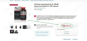 LifeCode by Dr. Max  Liposomal Vitamin C, 90 capsule.(Super Oferta). - imagine 4