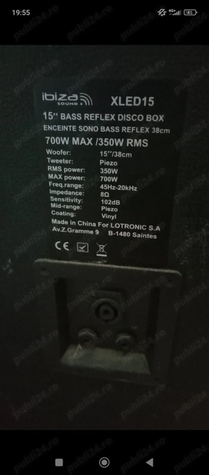 Boxa pasiva ibiza sound 