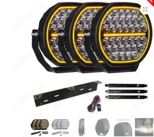 Proiectoare LED Off-Road cu DRL galben