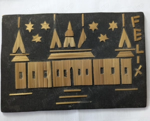 Artizanat "Felix"-din 1955 -furnir pe panza - imagine 2