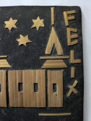 Artizanat "Felix"-din 1955 -furnir pe panza - imagine 3