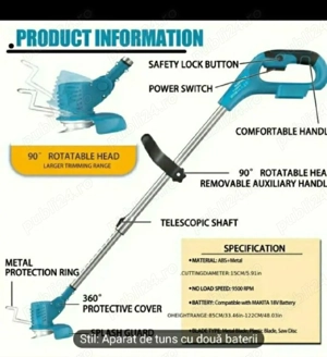 motocoasa, trimer electric 