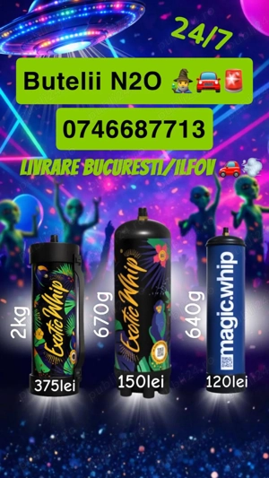 Butelie Azot N2O Exotic Whip 670g 2000g | Butelie Frisca Baloane Gaz Frisca Bucuresti Livrare